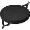 Generico Cuscini Sedie Rotondi Memory Foam, Cuscino Sgabello Bar Antiscivolo con Lacci e Fodera Lavabile, Coprisedia Tondo per Cucina Sala da Pranzo Bistrot, Misure 30-50cm(Nero,35x35x3cm)