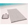 o-day Telo Mare Cotone Leggero con Frill 180x80cm Asciugamano Mare con Borsa Coordinata Set Spiaggia Elegante a Righe (Grigio)