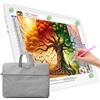 TOHETO A4 Tavola luminosa con tasca per la pittura con diamanti, Leuchtkasten ultra luminoso con pulsanti laterali, luce LED Light Pad per il tracciamento, luce Light Pad per lo schizzo, disegno