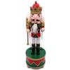 Glac Store Carillon Giostrina Natalizio Soldatino Schiaccianoci in Legno di Alta Qualità - Movimento Meccanico - Melodia Natalizia - Ideale per Regali di Natale (Scettro Base Tonda)