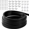 MINGJAY Profilo a LED Flessibile in Silicone,Profilo LED in Silicone Nero 5m,Profilo e Diffusore per Striscia LED,Strisce LED,Profilo in Silicones Flessibile,per Soffitto,Armadio,Bar,Pannelli Acustici