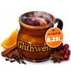 KADAX Bicchiere da vino brulé da 250 ml, in terracotta con manico, per vin brulé, realizzato a mano, in ceramica, tazze di Natale