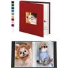 Miaikoe Album fotografico 10x15 50 tasche 2 pacchetti, inserimento superiore in lino Mini album libro per 100 foto verticali 10x15cm per famiglia, matrimonio, bambino Rosso