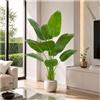 FSOHOI Albero Artificiale 150m Uccello del Paradiso, Pianta Artificiale PE Banano Artificiale, Pianta Finta da Interno, Palma Tropicale Albero Verde Finto con Vaso per la Decorazione della Casa Soggiorno