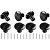 elzle 4 Pezzi Pomelli per Mobili, 30 * 25 mm Pomolo per Mobili Rotondo, Maniglie e Pomelli Decorativi per Bambini, Facile da Installare, Ottimo per Armadi, Cassettiere(Nero) (Confezione da 2)
