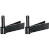 Alberts 306656 Cardine da murare, gancio a muro F, vernice ad immersione nera, entrata Ø14 mm, 92 x 30 mm (Confezione da 2)