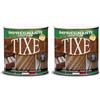 TIXE Impregnante Legno all'Acqua | Vernice Finitura Protettiva, Impregnante Legno Esterno Interno non Filmogena Resistente ai Raggi UV | 750 ml | Noce Scuro | Made in Italy (Confezione da 2)