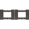 Bticino KA4803NG Living Now - Placca 3 Moduli, Space, 131 x 50 x 10 cm (Confezione da 2)