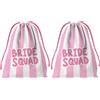 Folat 21434 Sacchetto con coulisse Bride Sacchetto regalo - Bride - She Said Yaasss - Poliestere - Rosa Zaino da sposa, zaino da donna, per addio al celibato e festa della sposa (Confezione da 2)