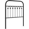 vidaXL Testiera in Metallo Nero 80 cm, testiera Letto, testiera Nera, testiera Singola, testiera in Metallo, testiera Alta, testiera per Letto Singolo