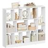 WOLTU Libreria a 13 Cubi, Scaffale Portaoggetti per Libri, Decorazioni, Piante, Orizzontale o Verticale, in Legno, per Soggiorno, Camera da Letto, Ufficio, 109x24x101 cm, Bianco
