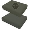 Hiseng 2 Piezas Copriseduta Divano da Giardino Impermeabile Esterno, Fodera per Cuscini del Divano Sostitutivi con Cerniera, Coprisedile per Divano Sedili e Mobili in Rattan (55x45cm,Grigio-Verde)