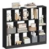 WOLTU Libreria a 13 Cubi, Scaffale Portaoggetti per Libri, Decorazioni, Piante, Orizzontale o Verticale, in Legno, per Soggiorno, Camera da Letto, Ufficio, 109x24x101 cm, Nero