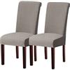 KELUINA Coprisedie Moderne Set di 1/2/4/6, Coprisedia Elasticizzato Coprisedia Universale Lavabile Elastico Rimovibile per la Decorazione della Festa (Grigio Chiaro,2 Pezzi)