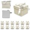 Dorunova Scatoline Portaconfetti Nozze d'oro e Argento Bomboniere 25 e 50 Anni Matrimonio 12 Pieces (Stile B)