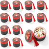 Dorunova Scatoline Portaconfetti per Confetti Laurea, Scatole Bomboniere - Scatola, Scatolina Porta Laurea (Nero, Pergamena Arrotolata, 12 Pezzi)
