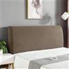 INTRECCI Copri Testata Letto Singolo, Copritestiera Letto, Copertura Testiera, Elasticizzata, Morbida, Copri Spalliera, Effetto Liscio, Facile da Installare e Pulire. Modello: Eddie, Beige
