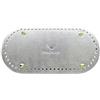 XUMKFJRE Fondo ovale da 12*25 cm for borsa lavorata a maglia, base in pelle PU, accessori fatti a mano, fai te, uncinetto, intrecciata per Sacchetto A Maglia, Borsa A Tracolla Fai Da Te(Silver,22-10cm)