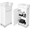paplinskimoebel - Lavabo con mobiletto da 50 cm di larghezza, mobile sottolavabo Burgos con lavandino, mobile sottolavabo da bagno, armadietto da bagno (bianco)