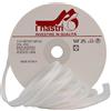 I nastri Profilo Piping 1/10 in Raso sbieco Acetato Lucido Alto mm 10 in Rocca da 20 mt (Bianco)
