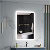 Quavikey® Specchio da bagno con luci a LED, specchio illuminato dimmerabile a 3 colori con antiappannamento per trucco e rasatura, impermeabile IP44, per docce piene di vapore, montaggio a parete, 500