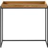 Calicosy - Console d'ingresso Jessie con vassoio a bordo e gambe in metallo nero - elegante design industriale - lunghezza 100 cm - mobile portaoggetti e decorazione