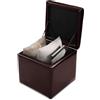 COSTWAY Pouf Contenitore Quadrato, Cubo Poggiapiedi di 30 L, Carico Max. 150 kg, 40 x 40 x 40 cm (Marrone)