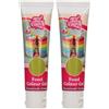 FunCakes Food Colour Gel Verde Savannah: Coloranti Alimentare Concentrati per Crema, Fondente, Marzapane, Pasta gocce Individuali per Creare Colori Vivaci, 30 g (Confezione da 2)