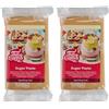 Funcakes Pasta di Zucchero Sparkling Gold, Facile da Usare, Liscia, Flessibile, Morbida e Pieghevole, per Decorare Torte, Halal, Kosher e Senza Glutine, 250 g (Confezione da 2)