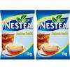 NESTLE PROFESSIONAL Nestea preparato solubile con estratto di tè al limone per bevanda calda o fredda, busta da 1kg (Confezione da 2)