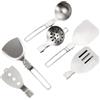 Jnchdghwa Set di Utensili da Cucina Pieghevoli Portatili da Viaggio per Esterni In Acciaio Inossidabile, Pentola per Soffritto, Pala, Utensili da Cucina, Cucchiai per Zuppa