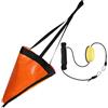 Amagogo Ancora da Barca Kit Ancora Galleggiante con Boa Sacca da Deriva in PVC Nylon con Corda per Maggiore E Praticità Adatto a Pesca Kayak, Corda Nera, 18inch