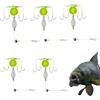 Generic Set di 5 ami da pesca con fondo inverso, kit di ami anti-intoppo per principianti, attrezzatura durevole per pesci d'acqua dolce e salata con palline galleggianti e gabbia per esche, esca facile da