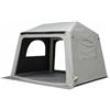 SZLIFE Tenda Gonfiabile Pneumatica, 260x220x170cm, per 1-3 Persone, con Pompa Elettrica, Impermeabile, per Campeggio ed Esterni, 6 mq nero gomma bianco, Bianco
