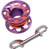 Ahgsup Mulinello da Pesca in Alluminio Mulinello da Immersione Leggero da 15 M con Gancio a Doppia estremità per Operazioni Marine (Arancia)