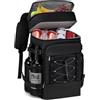 JIABAOZ Zaino Termico Frigo 25L, Grande Zaino Refrigerante Impermeabile 40 Lattine, Borsa Termica Porta Pranzo per Spiaggia, Campeggio, Picnic, Barbecue (Grigio)