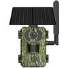 Jnchdghwa Telecamera da Caccia Solare EU 4G LTE Cellular Trail Camera con Scheda SIM, Telecamera da Gioco con Visione Notturna e Movimento Attivato