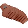 KIOALXZ Set di coprimazze da golf premium, coprimazze, protezione per ferri da golf, regalo per da, 7 cunei in pelle PU impermeabili, Caffè, 8.5x16.5 cm
