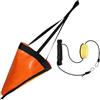 harayaa Ancora da Barca Galleggiante Kit Ancora Marino Paracadute Boa E Corda Accessorio Leggero PVC Nylon Struttura Robusta con Galleggiante Adatto, Corda Nera, 18inch