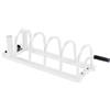 Milageto Carrello Porta Dischi Olimpici Uso Professionale Rack Porta Dischi Bilanciere Salvaspazio Rastrelliera Pesi per Allenatori, Garage, Bianco, Grande