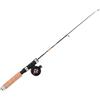 Garpotic Canna da pesca portatile e mulinello set di design telescopico in fibra di vetro costruzione ultra leggera 3 guide sistema EVA o manico in legno 26-28 cm (A62TB-65R Reel)