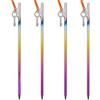KXAOXGRC Pegs Tenda in Acciaio con, Picchetti for Tenda da 10 Pezzi Multicolore 30-40 cm for Terreno Duro Campeggio Spiaggia(35cm)