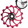 Genérico Puleggia di cambio posteriore, puleggia di cambio posteriore per bicicletta, cuscinetto in ceramica 14T/15T/16T, ruota guida resistente agli urti per