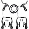 Generico Compatibile con Kit Freno MTB BMX al Linear Pull V, Cavo Leva pastiglie e Hardware di Montaggio, Nero(Brake Lever)