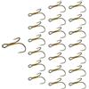 ComfyHarbor Assortimento di 20 ami da pesca doppi per pesca predatori, incluso luccioperca realizzato in resistente acciaio ad alto tenore di carbonio (4#)