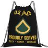 Generic Zaino con Coulisse Army E3 Private First Class Sacca da Palestra Resistente Borsa con Coulisse Pieghevole Drawstring Backpack per Spiaggia Vacanze Unisex