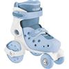 Globber Learning Skates - Pattini a quad, da ragazza, rosa pastello, 26-29, in poliuretano, con chiusura in , 50 mm
