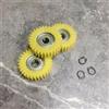 ReachMall 30T Nylon Gear 40mmx12mm ad alta resistenza basso attrito per bici elettrica scooter motore sistema di trasmissione di potenza giallo confezione da 3