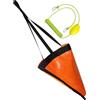 Amagogo Ancora da Barca Kit Ancora Galleggiante con Boa Sacca da Deriva in PVC Nylon con Corda per Maggiore E Praticità Adatto a Pesca Kayak, Corda Verde, 24inch