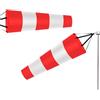 VIOLDHHJK Manica A Vento 60/80/100 Centimetri Manica A Vento All'aperto Misurazione della Direzione del Vento Cintura Riflettente Rip-Stop Banderuola for L'aeroporto Aviazione Giardino(80cm)